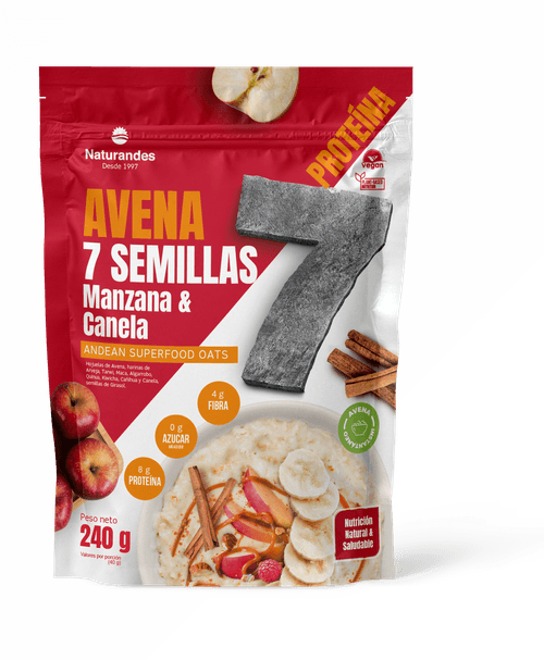 AVENA 7 SEMILLAS PROTEINA CON MANZANA Y CANELA