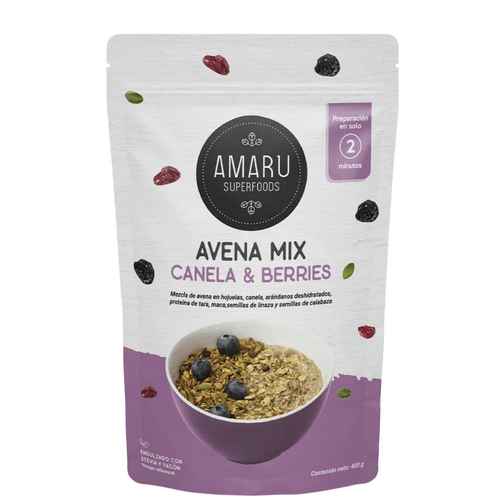 AMARU AVENA MIX CANELA Y BERRIES