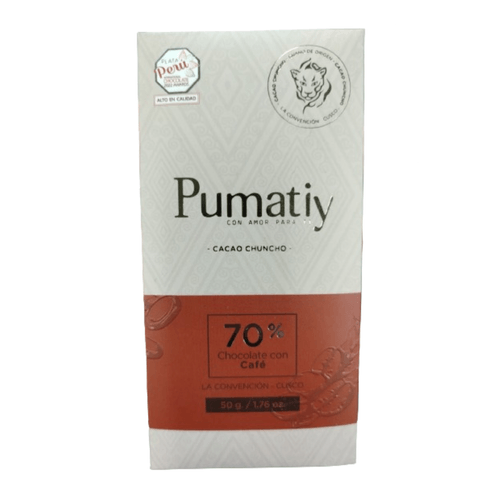 PUMATIY 70% CACAO CON CAFÉ