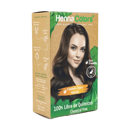 HENNA COLORS TINTE CASTAÑO CLARO NATURAL