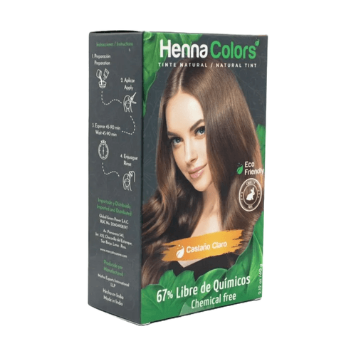 HENNA COLORS TINTE CASTAÑO CLARO 67%